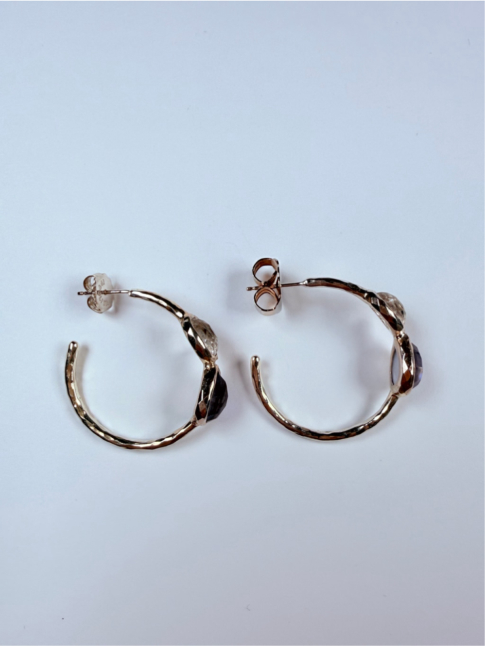 Ippolita Rock Candy Wonderland Amethyst Quartz 925 Sterling Silver Hoop Earrings - Picture 6 of 10